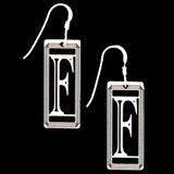 Monogram Letter F Earrings