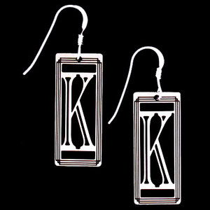 Monogram Letter K Earrings