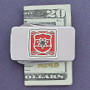Police Badge Money Clip with Pocket Knife