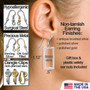 Fun Fibonacci earrings handmade in silver or gold with hook or clip.