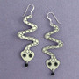 Snake Earrings with Crystals