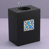 Leopard Print Wood Paper Clip Containers