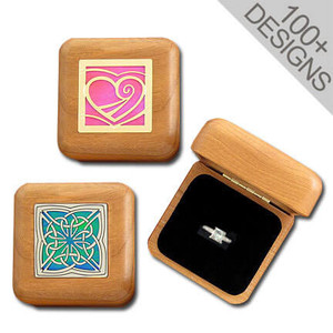 Wooden Engagement Ring Boxes in 100s of Personalized Designs