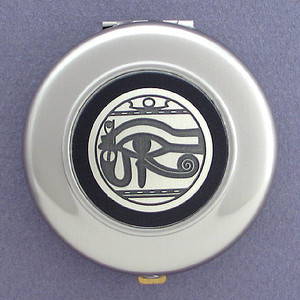 Egyptian Eye Compact Mirror - Round