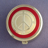 Peace Sign Pill Case - Round