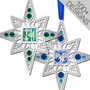 Fun Satin Silver Christmas Ornaments in Artistic Designs