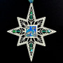 Aqua Blue & Peridot Ornament