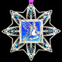 Blue Fairy Ornament - Silver, Beaded