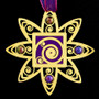 Gold and Violet Purple Decorative Ornament