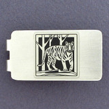 Tiger Money Clip - Silver