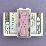 Pink Ribbon Money Clip