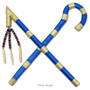 Crook and Flail - Egyptian Halloween Costume Accessory