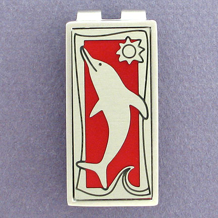 Cigarette Box, Nautical Design with Dolphins
