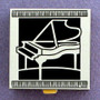 Black Piano Pill Box - Small, Silver Metal