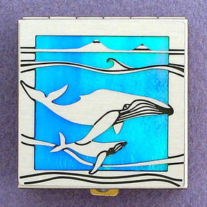 Whale Pill Box - Small, Silver
