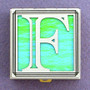 Monogram Initial F Pill Box