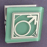 Male Gender Symbol Magnet Clip