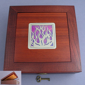 Flames Jewelry or Cigar Box