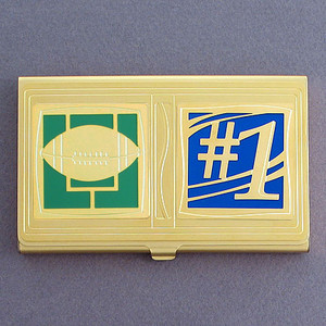 #1 Football Team Business Card Holder