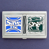 Save the Cows Business Card Holder Case