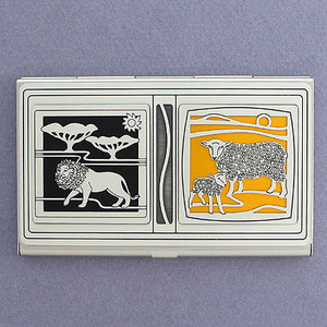 In Like a Lion, Out Like a Lamb Business Card Case