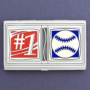 #1 Baseball Business Card Case