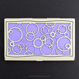 Abstract Circle Motif Decorative Business Card Holder