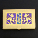 Iris Flower Business Card Holder