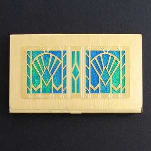 Art Deco Fans Business Card Holder