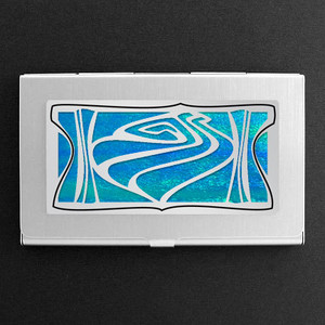 Abstract Shell Business Card Holder Case