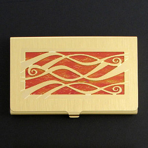 Ribbons Business Card Holder Case