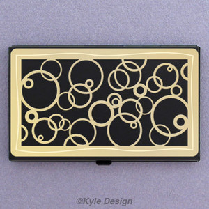 Abstract Circles Business Card Carrier