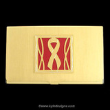 Red Ribbon Business Card Holders