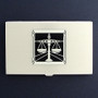 Silver Lawyer Business Card Holder