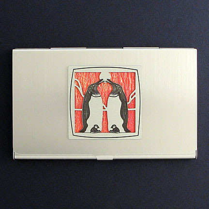 Penguin Gift Card Holder – Annette Family of Penguins Business Card Holder display picture 1