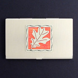 Oak Leaves Business Card Holders