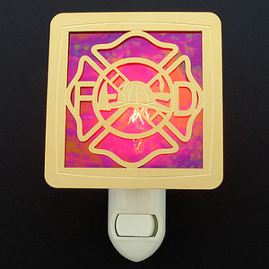 Firefighter Shield Night Light - Unique Firefighter Gift