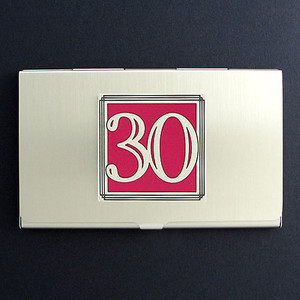 Number 30 Business Card Case