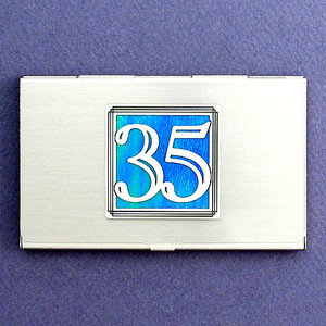 Number 35 Business Card Case