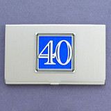 Number Forty Business Card Case