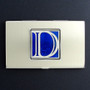 Monogrammed Letter D Metal Business Card Case
