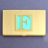 Monogram Letter F Business Card Holder Cases