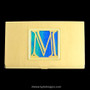 Monogrammed Letter M Business Card Case
