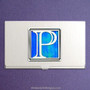 Monogrammed Letter P Business Card Holder