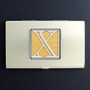 Monogrammed Letter X Business Card Case