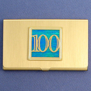Number 100 Business Card Case