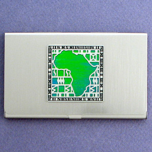 African Continent Business Card Holder