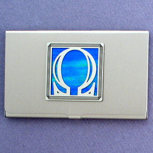 Greek Letter Omega Business Card Holders