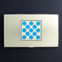 Polka Dots Business Card Holder in Silver