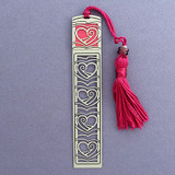 Pink Heart Bookmark with Tassel